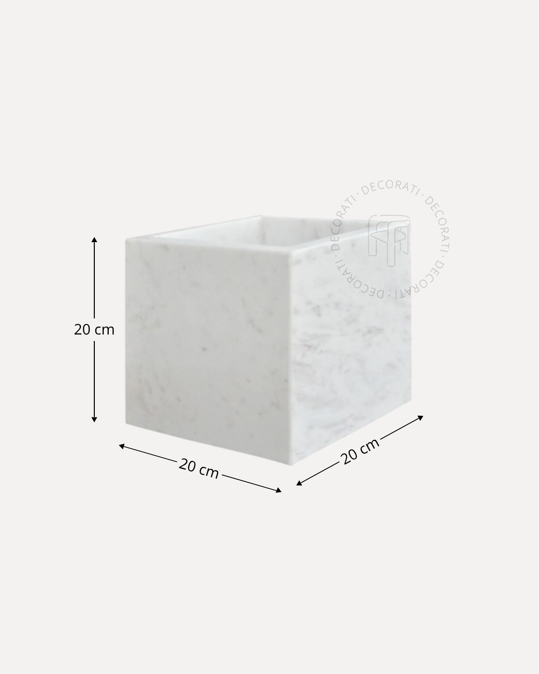 Maceta Lady de Mármol Blanco
