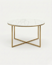 Cargar imagen en el visor de la galería, Mesa de Centro Joy de Mármol Blanco Black
