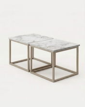 Cargar imagen en el visor de la galería, Mesa de Centro Duo Ares de Mármol Blanco Black