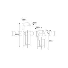 Cargar imagen en el visor de la galería, Macetero Chloe de Mármol Blanco Gold