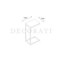 Cargar imagen en el visor de la galería, Mesa Auxiliar Mile de Mármol Blanco Black