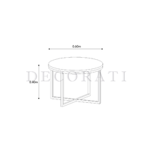 Cargar imagen en el visor de la galería, Mesa de Centro Joy de Mármol Blanco Gold