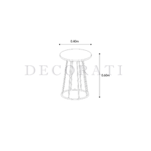 Cargar imagen en el visor de la galería, Mesa Lateral Carrera de Mármol Blanco Black