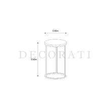 Cargar imagen en el visor de la galería, Mesa Lateral Hera de Mármol Blanco Black
