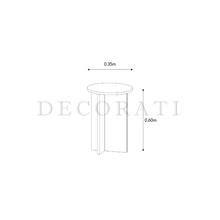 Cargar imagen en el visor de la galería, Mesa Lateral Pirita de Mármol Beige