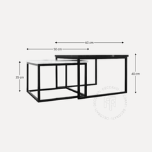 Cargar imagen en el visor de la galería, Mesa Lateral Demeter de Mármol Blanco Black