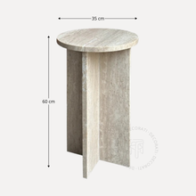Cargar imagen en el visor de la galería, Mesa Lateral Pirita de Mármol Beige