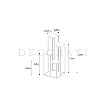 Cargar imagen en el visor de la galería, Porta Macetero Pot de Mármol Blanco Gold
