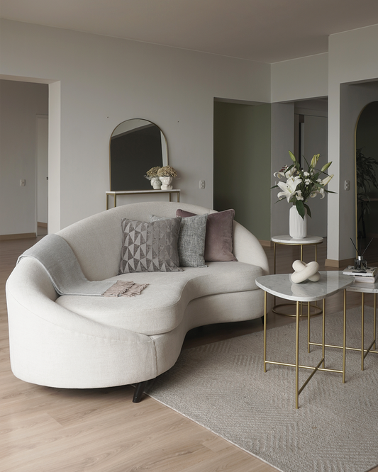 Sofá Curvo Hermes Beige