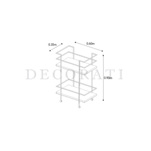 Cargar imagen en el visor de la galería, Carrito Bar Gin de Mármol Blanco Gold