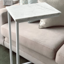Cargar imagen en el visor de la galería, Mesa Auxiliar Mile de Mármol Blanco All white