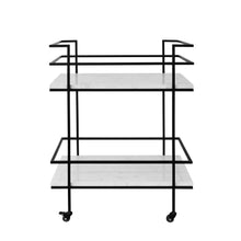 Cargar imagen en el visor de la galería, Carrito Bar Gin de Mármol Blanco Black