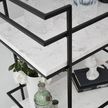 Cargar imagen en el visor de la galería, Carrito Bar Gin de Mármol Blanco Black