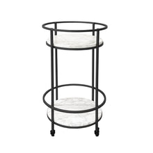 Cargar imagen en el visor de la galería, Carrito Bar Locky de Mármol Blanco Black