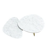 Cargar imagen en el visor de la galería, Mesa de Centro Organic de Mármol Blanco Gold