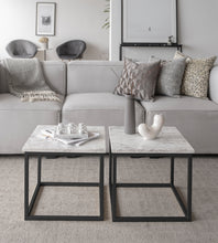 Cargar imagen en el visor de la galería, Mesa de Centro Duo Ares de Mármol Blanco Black