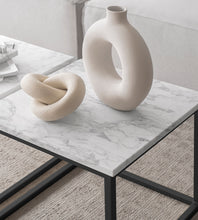 Cargar imagen en el visor de la galería, Mesa de Centro Duo Ares de Mármol Blanco Black