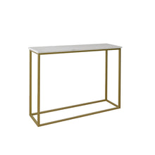 Cargar imagen en el visor de la galería, Consola Andrew de Mármol Blanco Gold