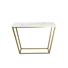Cargar imagen en el visor de la galería, Consola Andrew de Mármol Blanco Gold