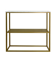 Cargar imagen en el visor de la galería, Consola Doble Apolo de Mármol Blanco Gold