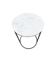 Cargar imagen en el visor de la galería, Mesa Lateral Hera de Mármol Blanco Black
