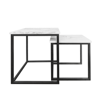 Cargar imagen en el visor de la galería, Mesa Lateral Demeter de Mármol Blanco Black