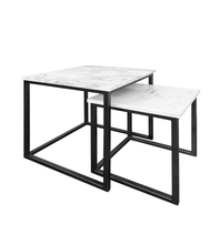 Cargar imagen en el visor de la galería, Mesa Lateral Demeter de Mármol Blanco Black