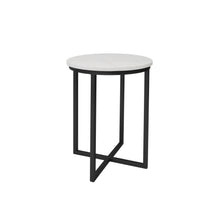 Cargar imagen en el visor de la galería, Mesa Lateral Toronto de Mármol Blanco Black