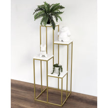 Cargar imagen en el visor de la galería, Porta Macetero Pot de Mármol Blanco Gold