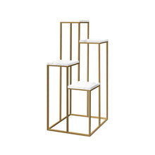 Cargar imagen en el visor de la galería, Porta Macetero Pot de Mármol Blanco Gold