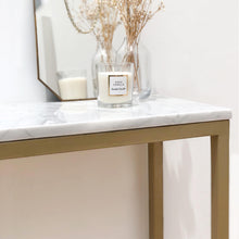 Cargar imagen en el visor de la galería, Consola Frida de Mármol Blanco Gold