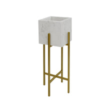 Cargar imagen en el visor de la galería, Macetero Chloe de Mármol Blanco Gold
