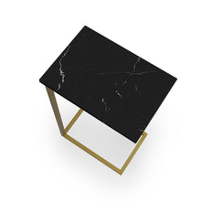 Cargar imagen en el visor de la galería, Mesa Auxiliar Mile de Mármol Negro Gold