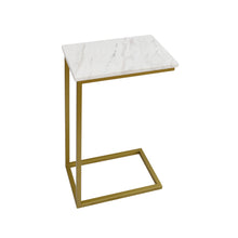 Cargar imagen en el visor de la galería, Mesa Auxiliar Mile de Mármol Blanco Gold