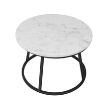 Cargar imagen en el visor de la galería, Mesa de Centro Dos Aros de Mármol Blanco Black