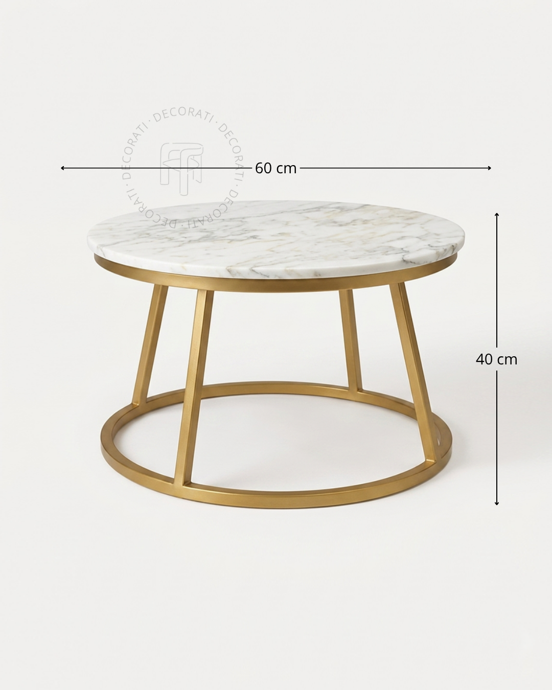 Mesa de Centro Dos Aros de Mármol