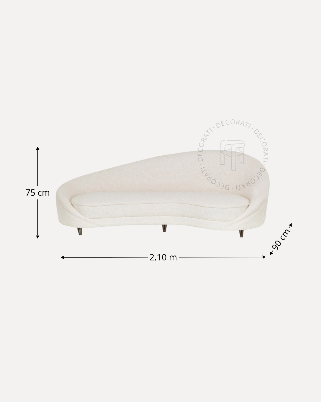 Sofá Curvo Hermes Beige