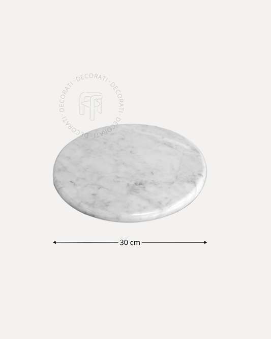 Tabla Redonda de Mármol Blanco