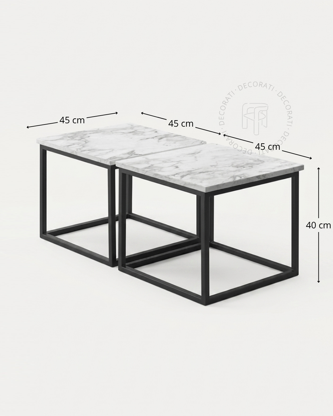 Mesa de Centro Duo Ares de Mármol Blanco