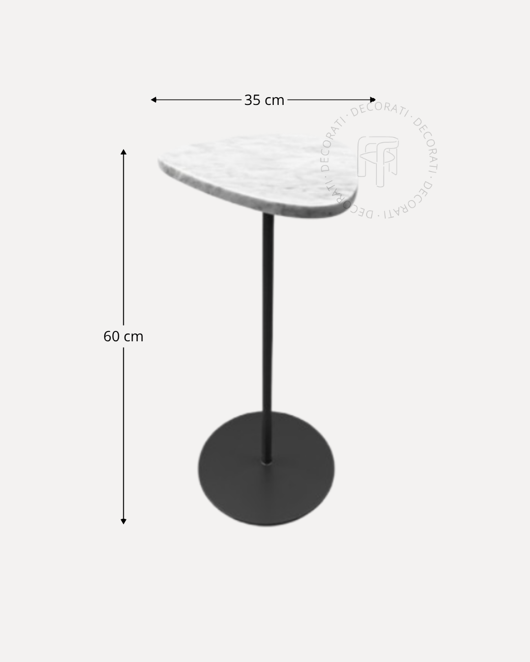Mesa Auxiliar Organic de Mármol Blanco