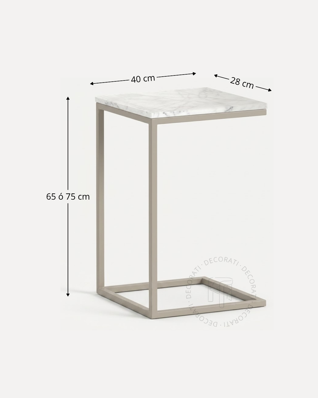 Mesa Auxiliar Mile de Mármol Blanco