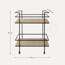 Cargar imagen en el visor de la galería, Carrito Bar Gin de Madera Black
