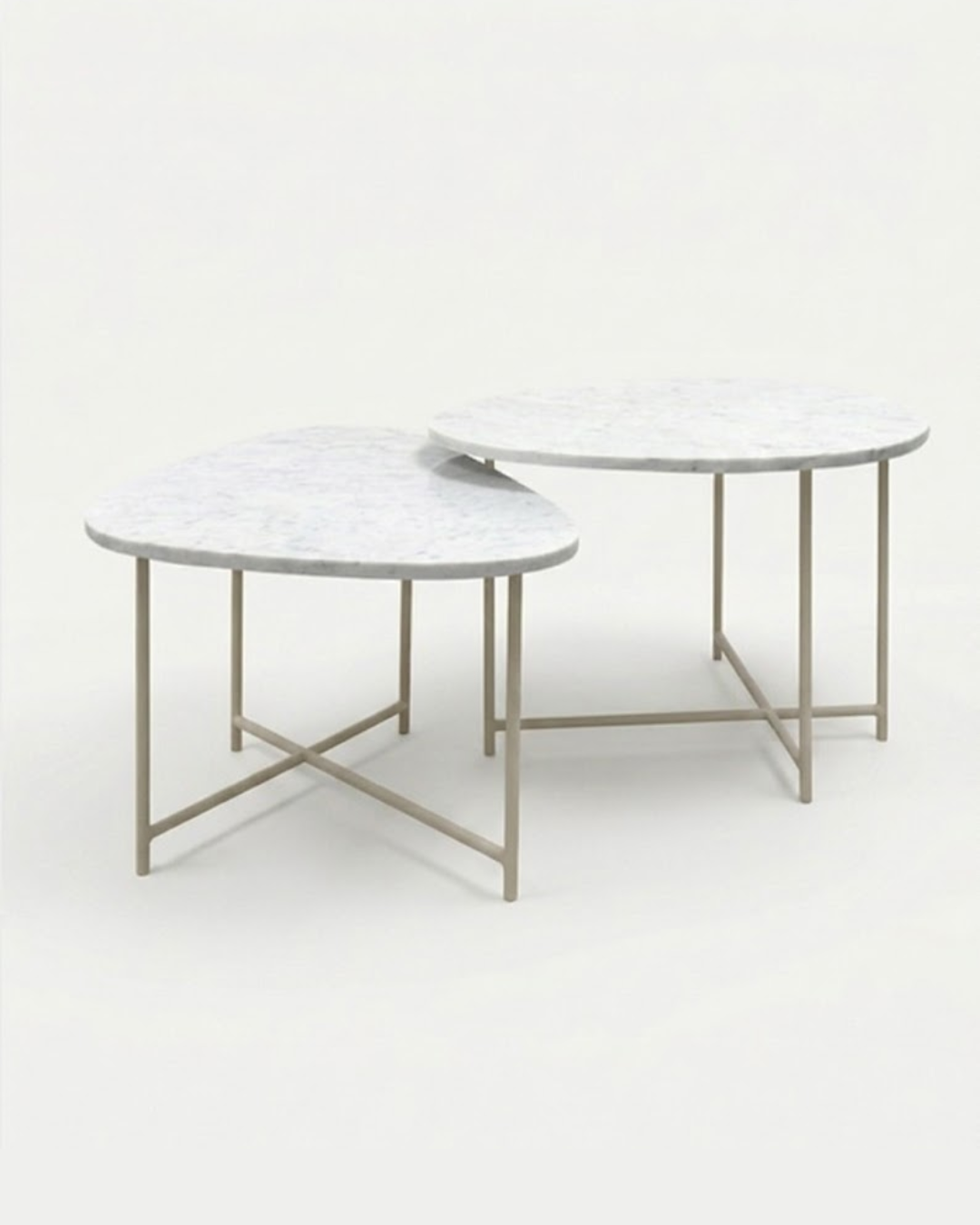 Mesa de Centro Organic de Mármol Blanco