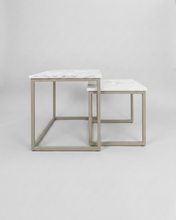 Cargar imagen en el visor de la galería, Mesa Lateral Demeter de Mármol Blanco Black
