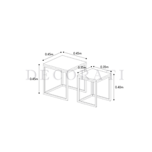 Cargar imagen en el visor de la galería, Mesa Lateral Demeter de Mármol Blanco Black
