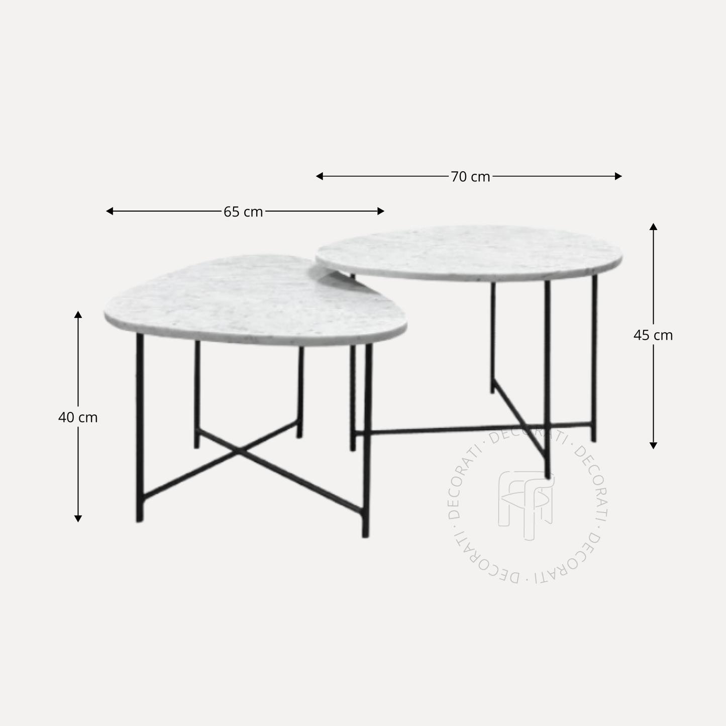 Mesa de Centro Organic de Mármol Blanco