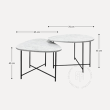 Cargar imagen en el visor de la galería, Mesa de Centro Organic de Mármol Blanco Black
