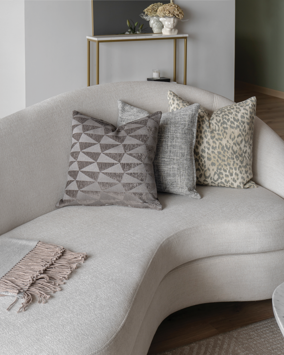 Sofá Curvo Hermes Beige