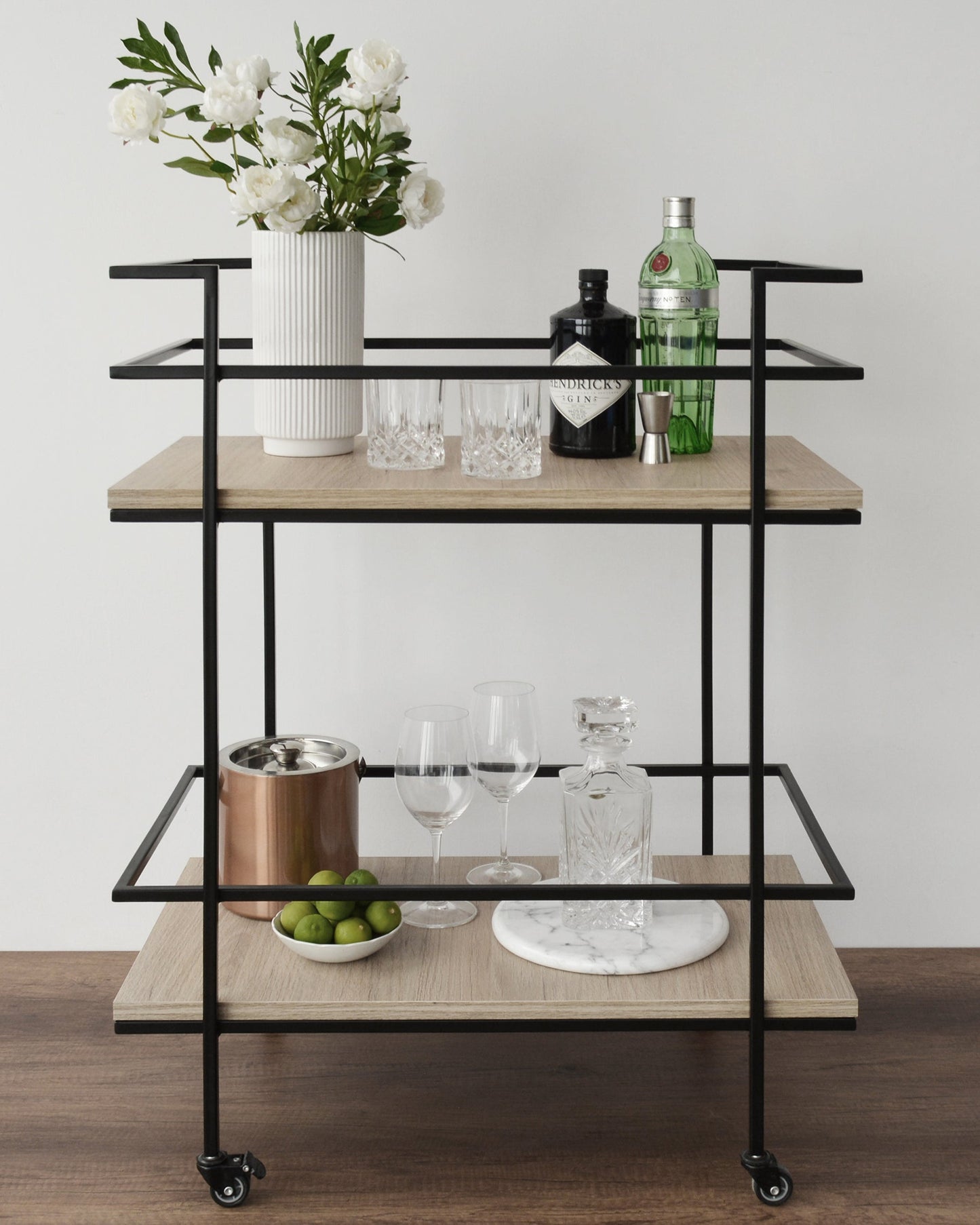 Carrito Bar Gin de Madera