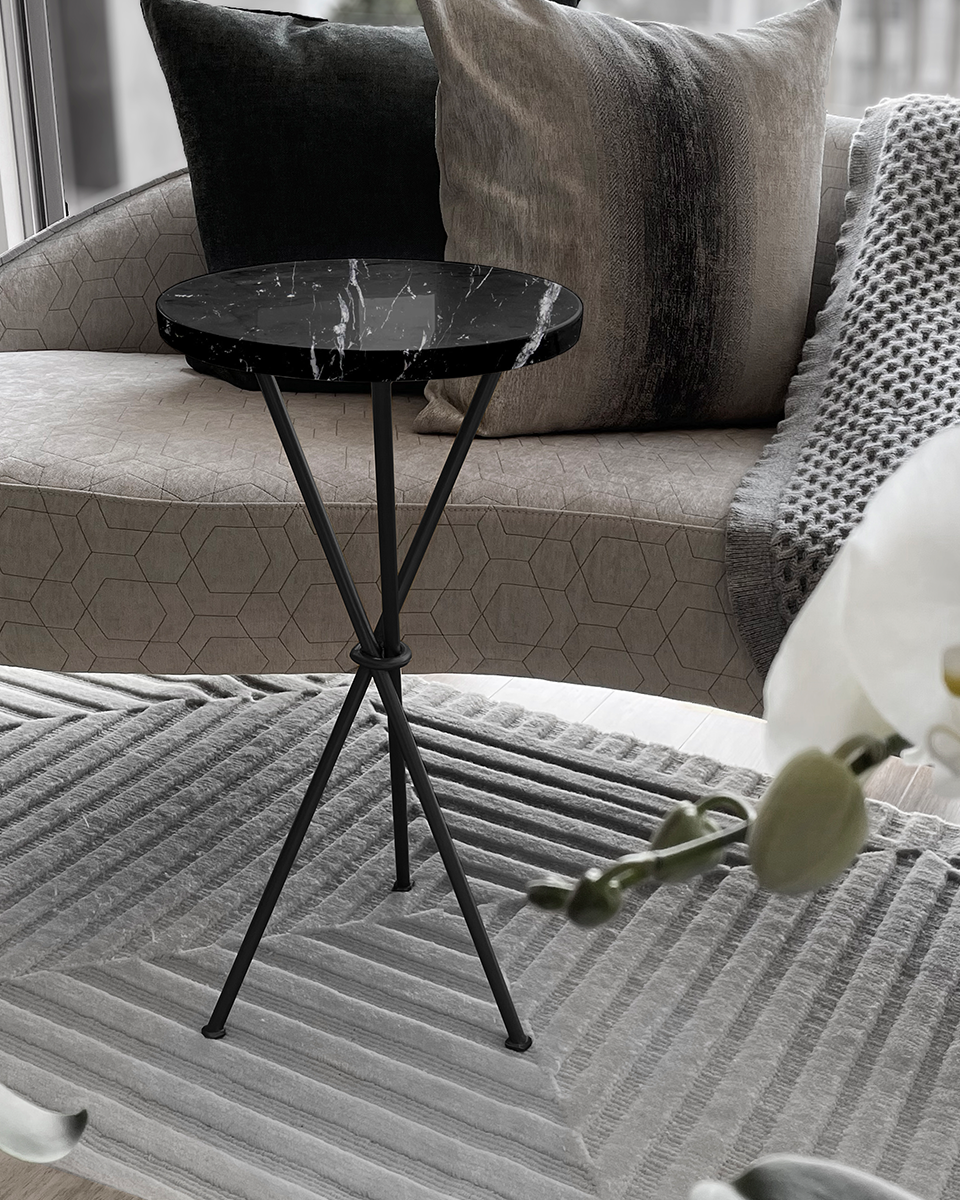 Mesa Auxiliar Clods de Mármol All Black